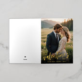 写真パーソナライズされた最初のバレンタインデー 箔シーズンカード (外側レイダウン)