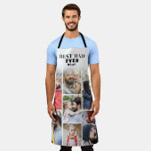 写真パーソナライズされた最高のパパ エプロン (着用した状態)