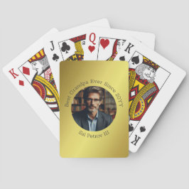 写真パーソナライズされた最高のGrandpa Ever金ゴールド トランプ