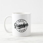 写真パーソナライズされた最高のGrandpa Ever Gift コーヒーマグカップ (左)
