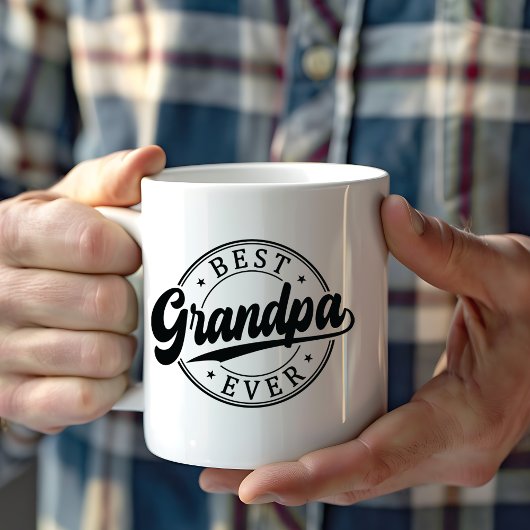 写真パーソナライズされた最高のGrandpa Ever Gift コーヒーマグカップ