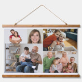写真パーソナライズされた木製トップウォールタペストリー 吊り下げ型タペストリー (正面)