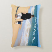 写真パーソナライズされた枕とカスタム文字 アクセントクッション (正面(垂直))