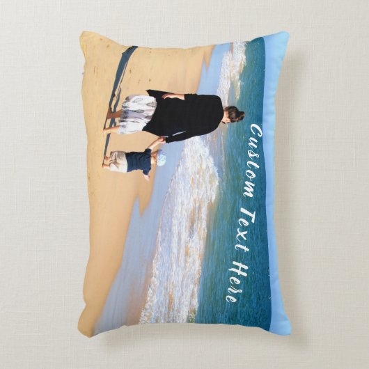 写真パーソナライズされた枕とカスタム文字 アクセントクッション (正面(垂直))