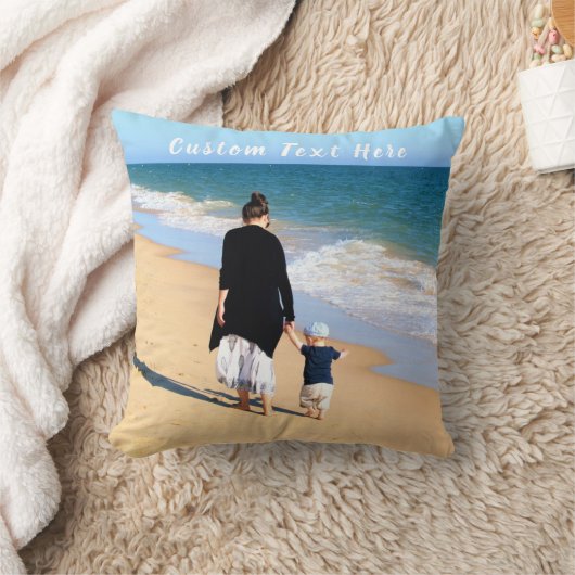 写真パーソナライズされた枕とカスタム文字 クッション (ブランケット)
