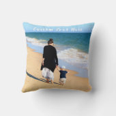 写真パーソナライズされた枕とカスタム文字 クッション (裏面)