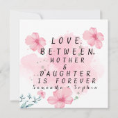 写真パーソナライズされた母引用文ピンクの母のデイカード (裏面)