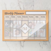 写真パーソナライズされた毎週のプランナーシート ペーパーパッド (折り畳み)