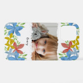 写真パーソナライズされた水エレガント色フローラiPhone iPhoneケース (裏面横)