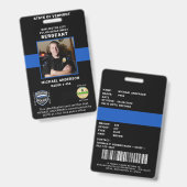写真パーソナライズされた法執行警察IDカード バッジ (Front & Back)