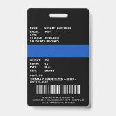 写真パーソナライズされた法執行警察IDカード バッジ (Back)