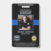 写真パーソナライズされた法執行警察IDカード バッジ (Front)