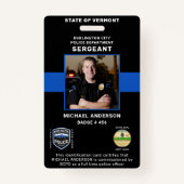 写真パーソナライズされた法執行警察IDカード バッジ (正面)