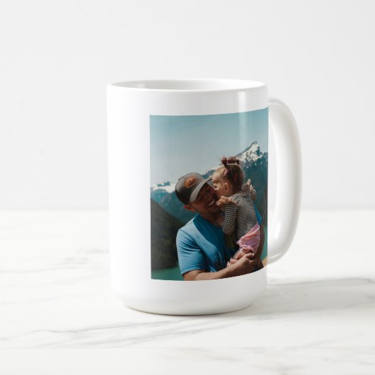 写真パーソナライズされた父のように娘のように、息子 コーヒーマグカップ (正面右)