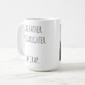 写真パーソナライズされた父のように娘のように、息子 コーヒーマグカップ (正面左)