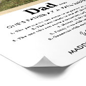 写真パーソナライズされた父の日贈り物 ポスター (角)