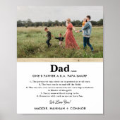 写真パーソナライズされた父の日贈り物 ポスター (正面)
