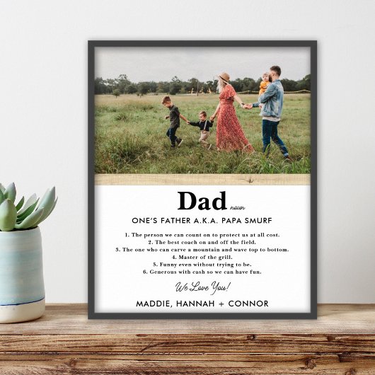 写真パーソナライズされた父の日贈り物 ポスター