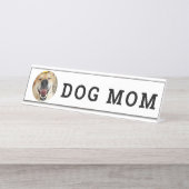 写真パーソナライズされた犬の母 デスクネームプレート (正面)