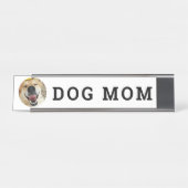 写真パーソナライズされた犬の母 デスクネームプレート (正面)