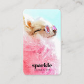 写真パーソナライズされた犬ペットソーシャルメディアQR 名刺 (正面)