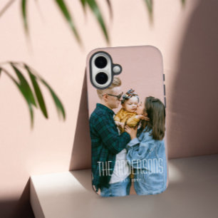 写真パーソナライズされた独身のと名前 iPhone 16 PLUSケース