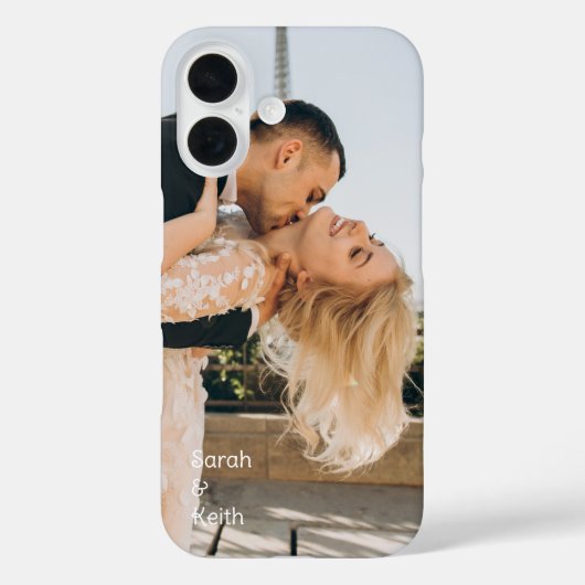 写真パーソナライズされた独身の文字付きカスタム Case-Mate iPhoneケース (裏面)