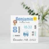 写真パーソナライズされた生まれたばかりの生発表カード カード