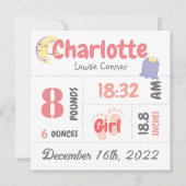写真パーソナライズされた生まれたばかりの生発表カード シーズンカード (正面)