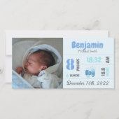 写真パーソナライズされた生まれたばかりの生発表カード シーズンカード (正面)