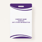 写真パーソナライズされた社員のロゴ名 バッジ (裏面)