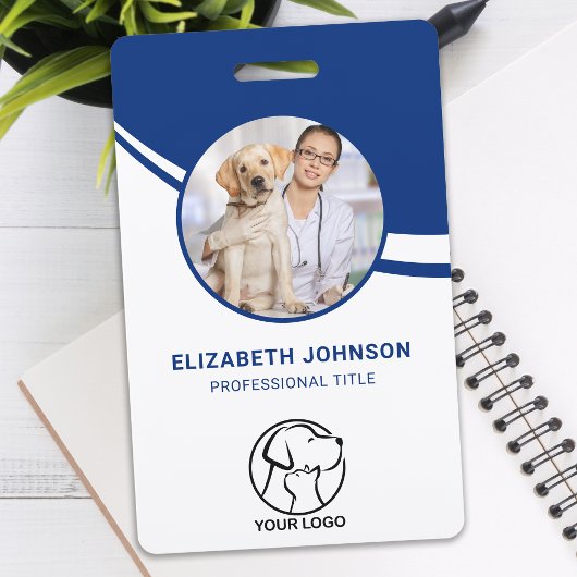 写真パーソナライズされた社員バーコードロゴ名 バッジ