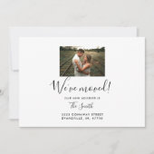 写真パーソナライズされた移動アナウンスカード 案内状 (正面)