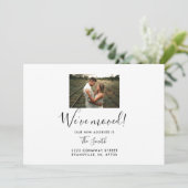 写真パーソナライズされた移動アナウンスカード 案内状 (スタンド正面)