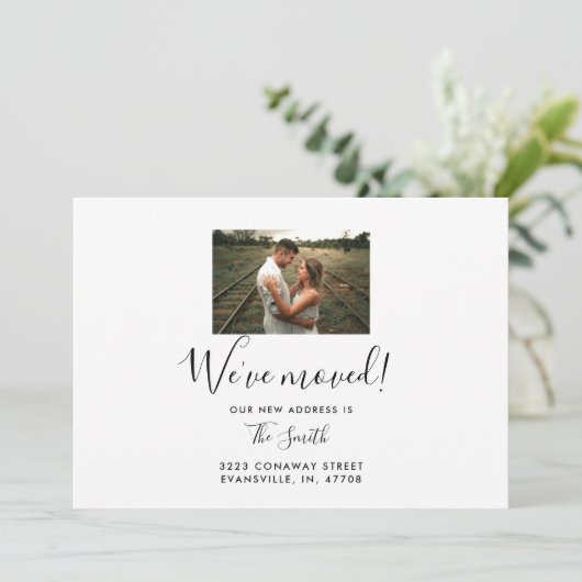 写真パーソナライズされた移動アナウンスカード 案内状