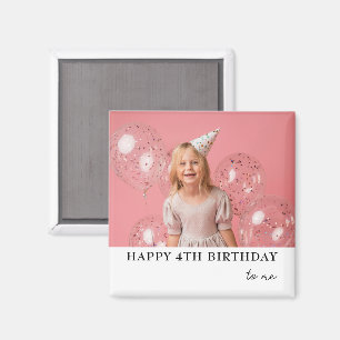 写真パーソナライズされた第1回第2回第4回第10回誕生日パーティー マグネット