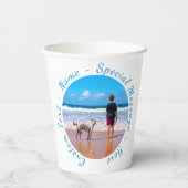 写真パーソナライズされた紙カップとカスタム文字 紙コップ (裏面)