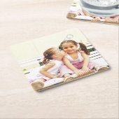 写真パーソナライズされた紙コースター自分で作れ！ スクエアペーパーコースター (アングル)