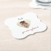 写真パーソナライズされた紙コースターfor Faters Day ペーパーコースター (アングル)