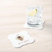 写真パーソナライズされた紙コースターfor Faters Day