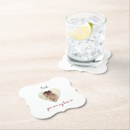 写真パーソナライズされた紙コースターfor Faters Day ペーパーコースター