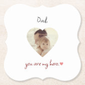 写真パーソナライズされた紙コースターfor Faters Day ペーパーコースター (正面)