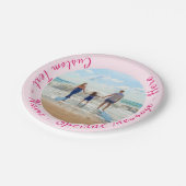 写真パーソナライズされた紙プレートカスタム文字 ペーパープレート (アングル)