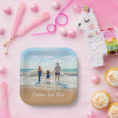 写真パーソナライズされた紙プレートカスタム文字 ペーパープレート (パーティー)