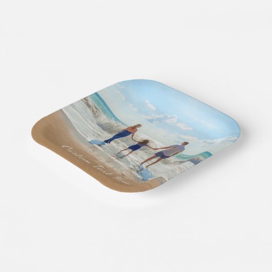 写真パーソナライズされた紙プレートカスタム文字 ペーパープレート (傾斜あり)