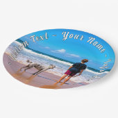 写真パーソナライズされた紙プレートカスタム文字 ペーパープレート (アングル)