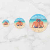 写真パーソナライズされた紙吹雪とカスタム文字 コンフェッティ (裏面)