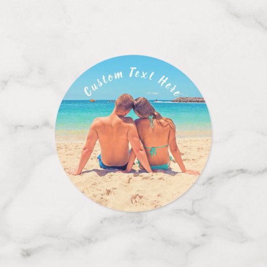 写真パーソナライズされた紙吹雪とカスタム文字 コンフェッティ (スモール正面)