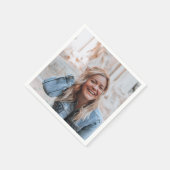 写真パーソナライズされた紙 スタンダードカクテルナプキン (角)