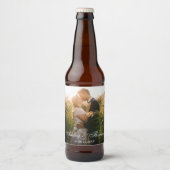 写真パーソナライズされた結婚の ビールラベル (正面)